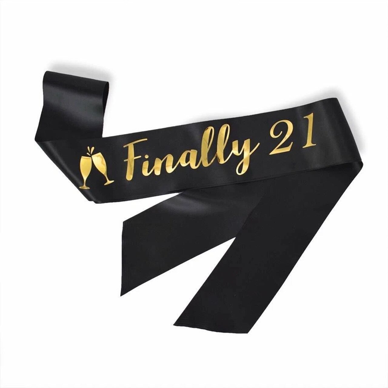 Finally 21 Satin Sash Birthday & Legal Drinking Age Celebration Accessory